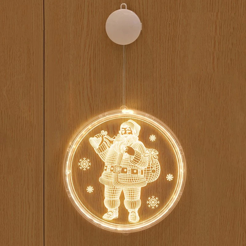 Hot Sale LED Star Lights Room Decoration Christmas Holiday 3D Hanging Old Man Shaped Curtain Icicle Lights String