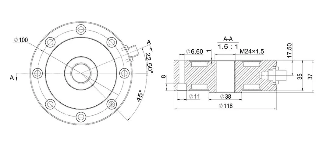 Kunwei Force Sensor Load Cell 5000kg Manufacturer