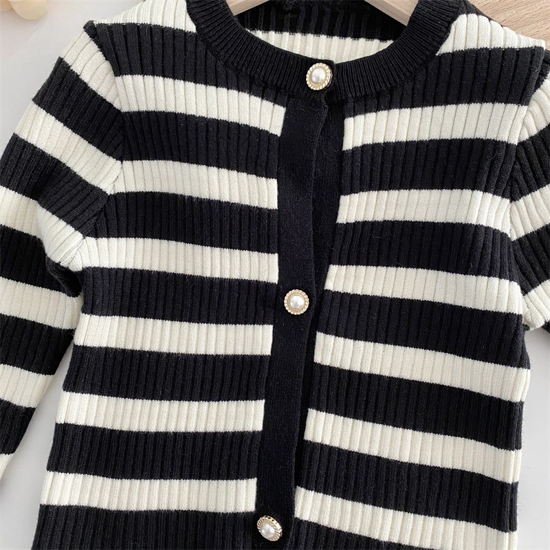 Knitted Children's Sweater Baby Suspender Skirt Suit Fashionable Cardigan Coat Children's Clothing