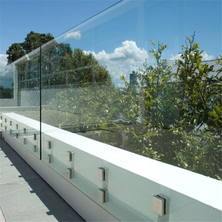 Balcón moderno cristal pasamano de acero inoxidable titular Terraza balaustrada Design