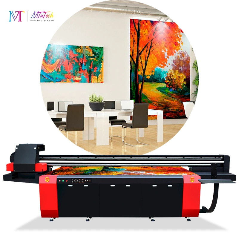 2,5meter*1,2 metros Ricoh Gen5 Metal impresora de inyección de tinta UV acrílica Mt-2512r