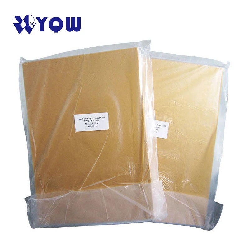 Branco Gold Silver transparente para impressão a jato de tinta PVC/PETG/ Ficha de animais de estimação para cartão de crédito IC fidelidade fabrico/jato de tinta Impressão de folha de PVC