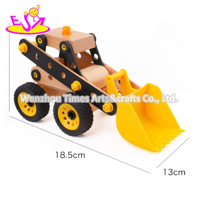 2020 Top Sale Intelligent Wooden Toy Car Assembly for Kids W03b104