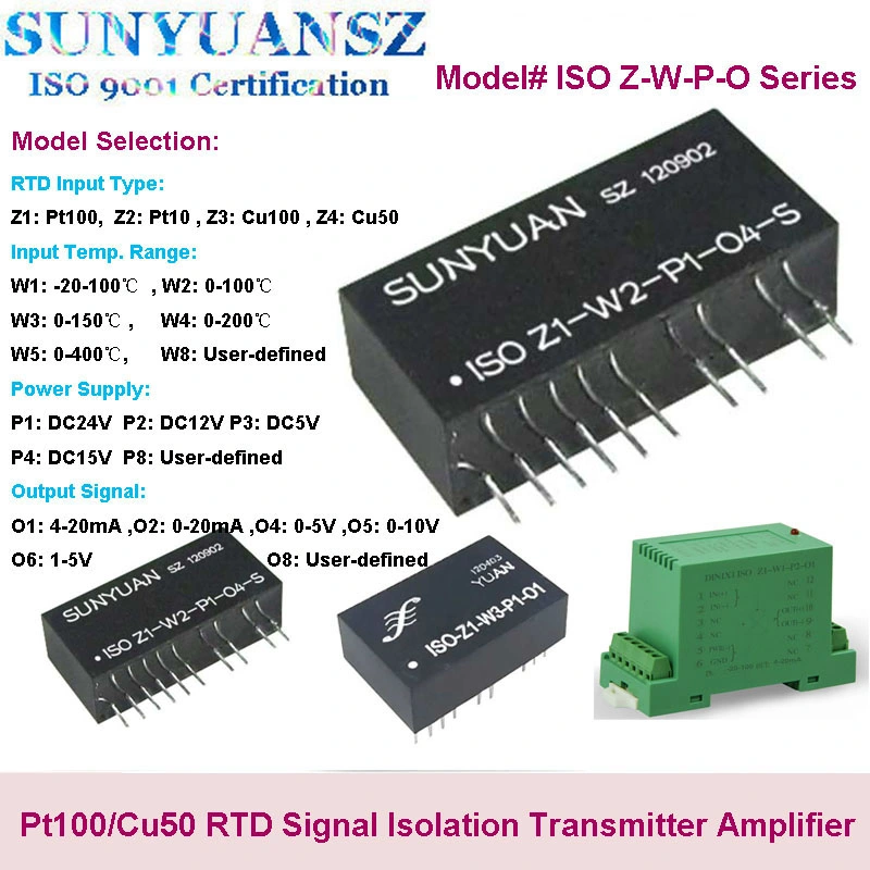 PT100 de IDT/Cu100 corriente o tensión aislado aislador de señal