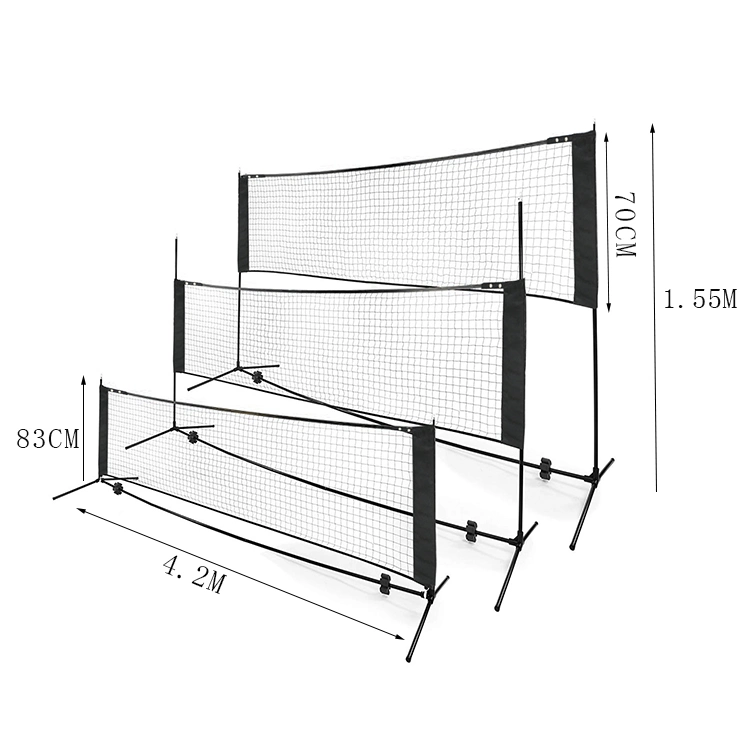 4m de hauteur réglable de pliage Badminton portable définissez net