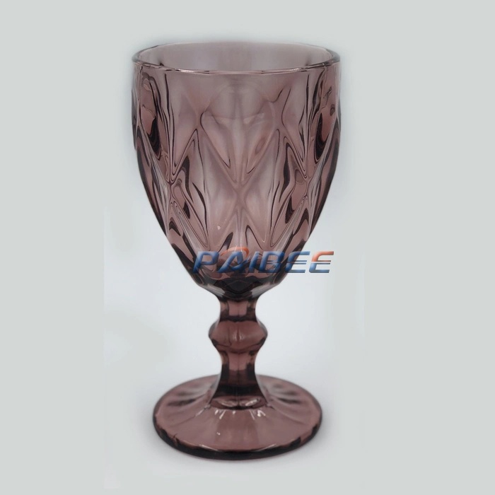 Michine Press Wine Glasses Decorative Colored Embossed Glassware