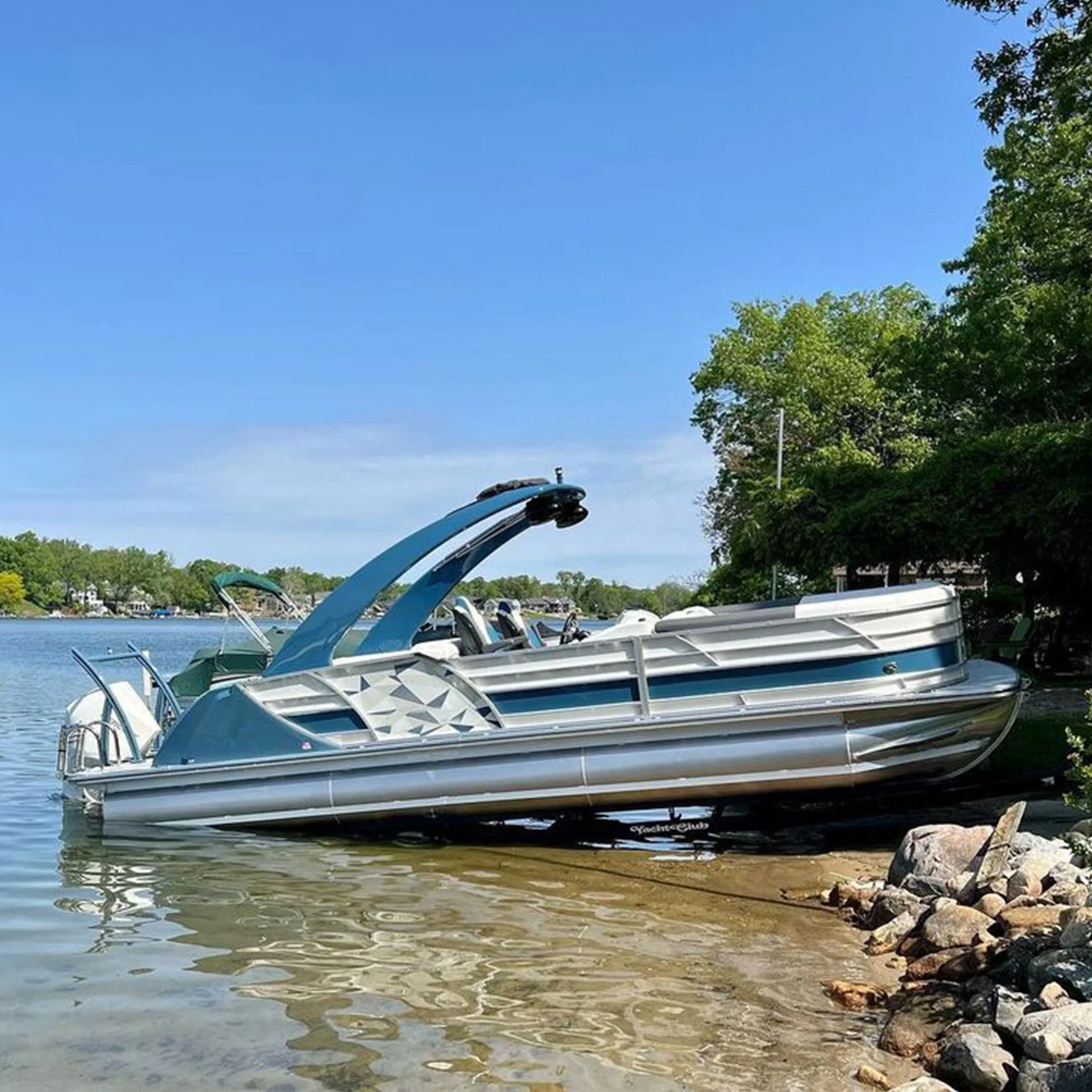 Mmelancho Nice Decking Recreational Floating Aluminum Pontoon Boats