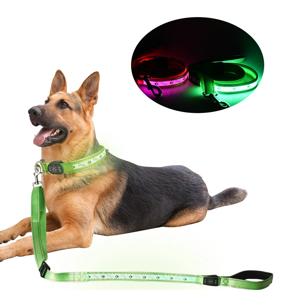 لا حاجة إلى طوق طويل محمول 1.2م التجهيزات قابل للسحب الكلب Leash مع مصباح LED