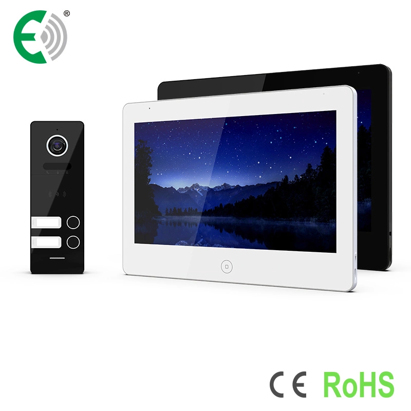 10.1"UTP/IP WiFi Touch Screen Intercom System for 2 Families Video Doorphone