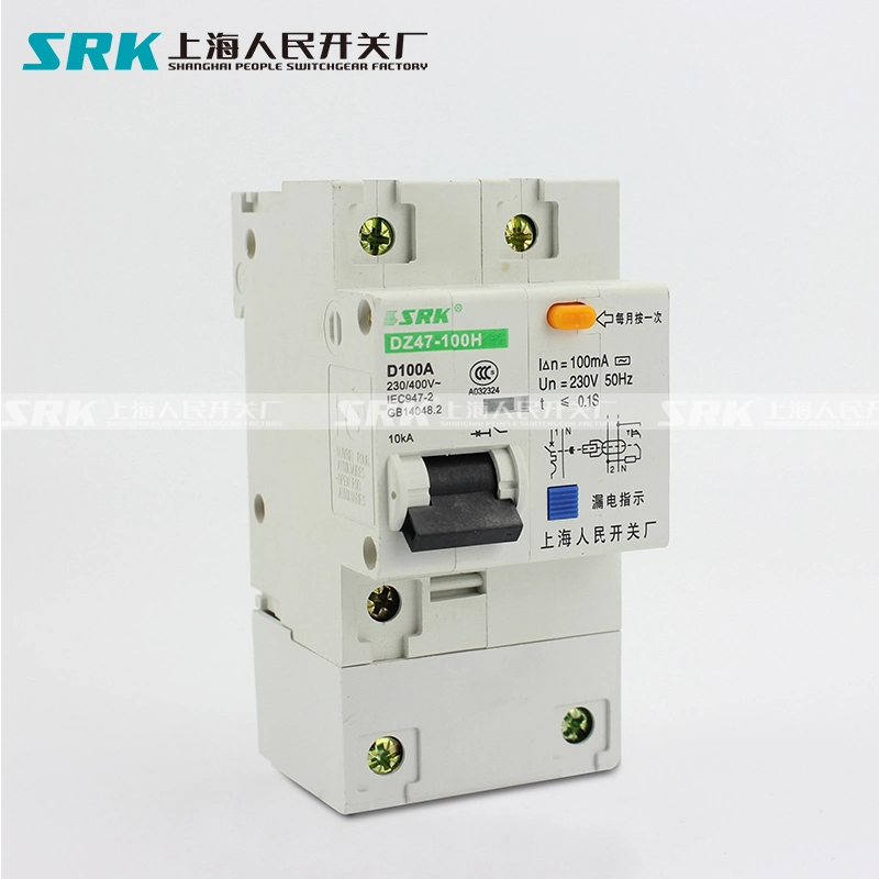 Dz47le-100 MCB 3p 80A 100A RCBO Electrical Mini Circuit Breaker