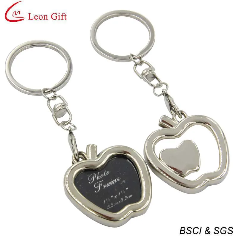 Custom Logo Promotional Gifts Hollow out The Apple Frame Shape Metal Keychain