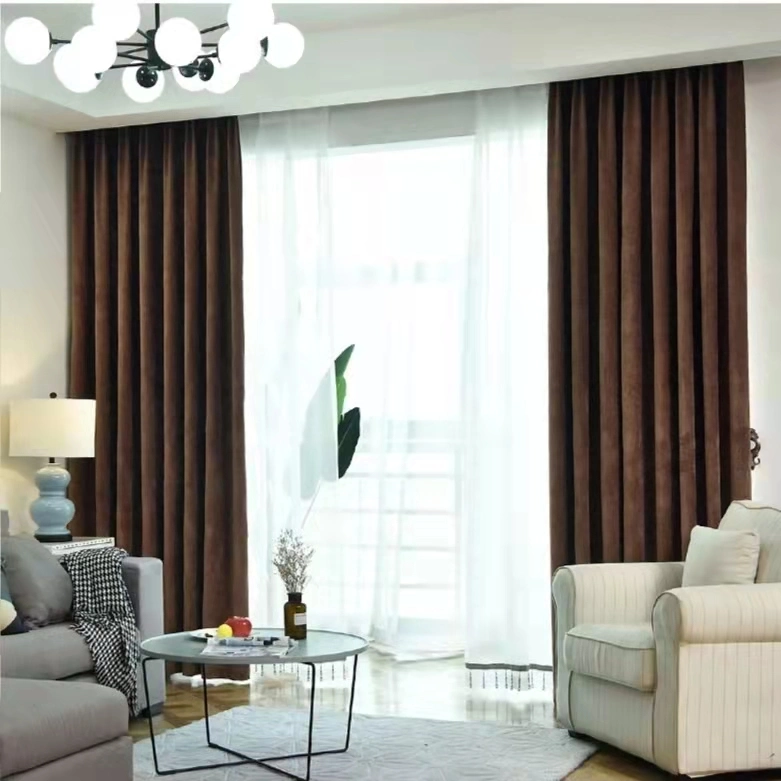 Cheap Price Cafe 100% Polyester Sofa Fabric Blackout Decorative Hotel Lobby Curtains Hospital Curtain