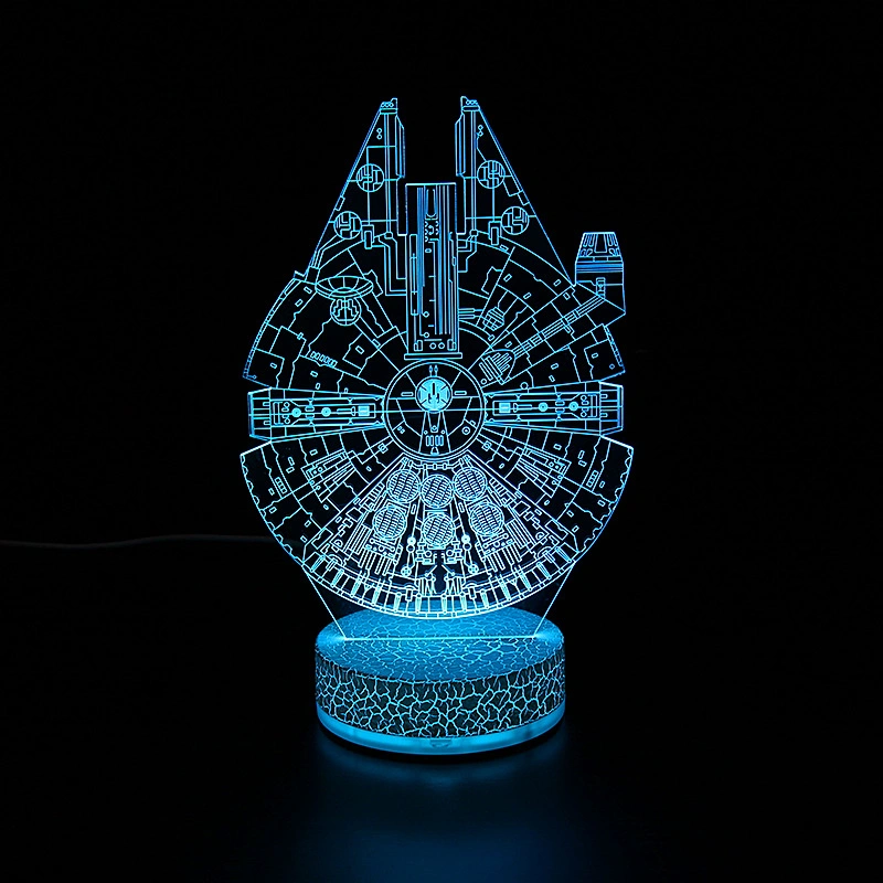 Wholesale/Supplier Acrylic LED Base 3D Night Light 	lamp Illusion 3D Anime Lamparas Acrylic Table Desk Base LED Christmas Lamp Kids Room Decor Star Wars Table Lamp