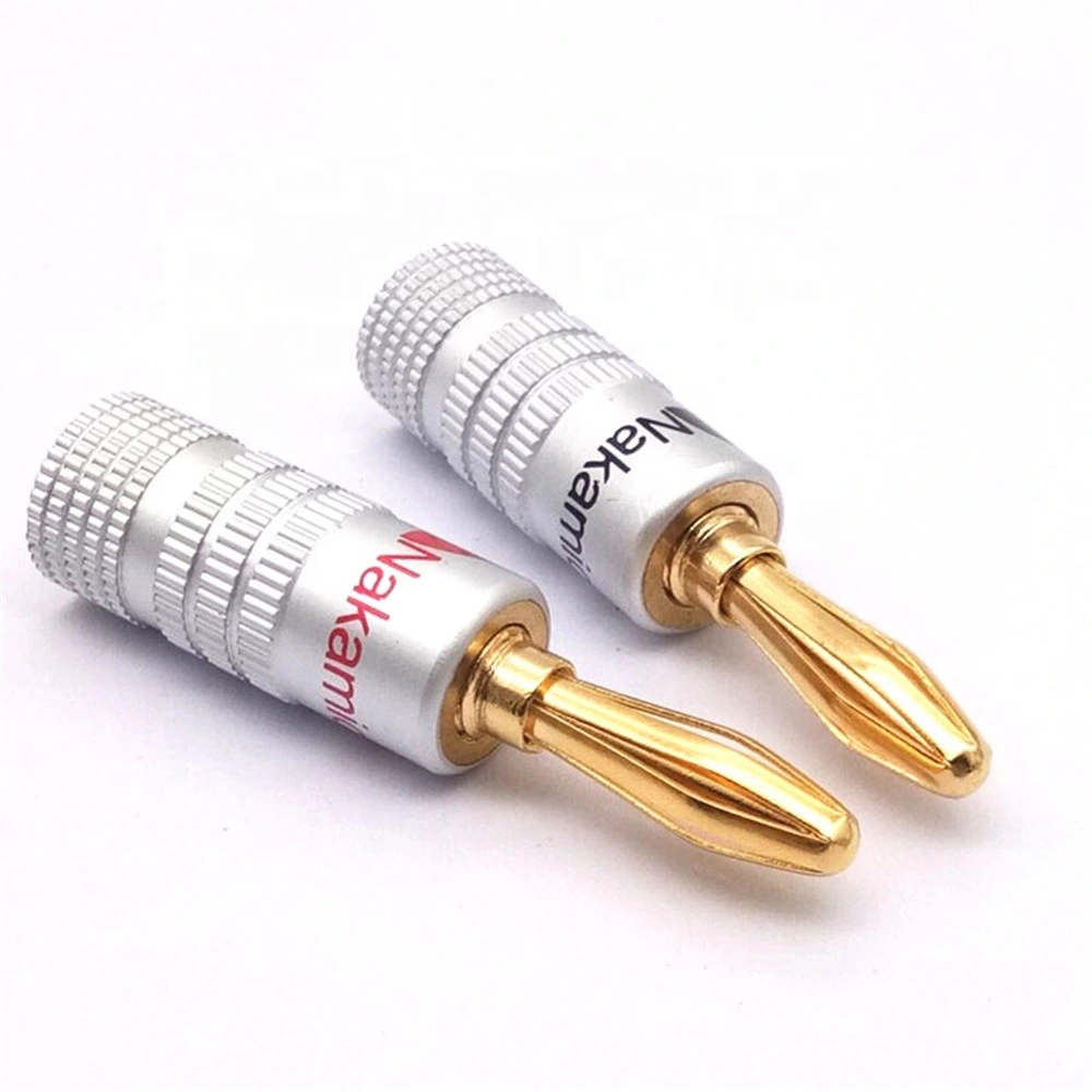 High quality/High cost performance  Straight 4mm Banana Plug Audio Connector