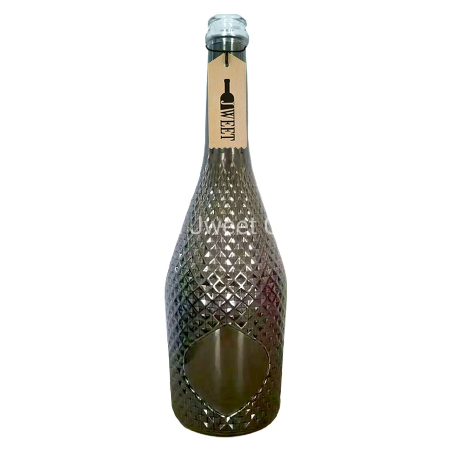 Custom Decorative Colorful Champagne Glass Bottle 750 Ml