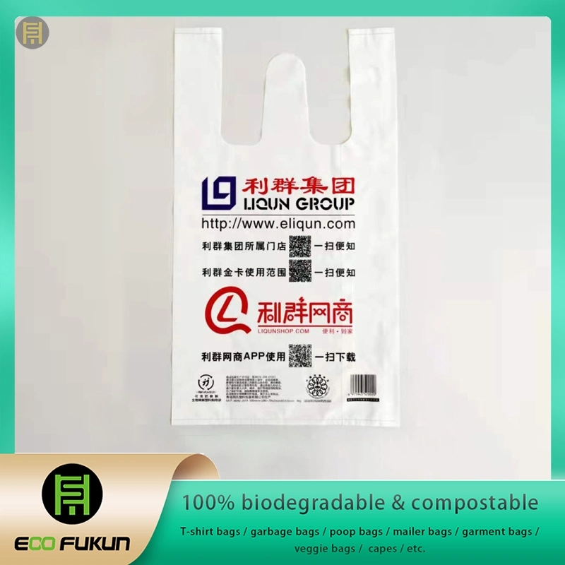 100% Compostable Grocery Bags, Bio Plastic Bags with Handles