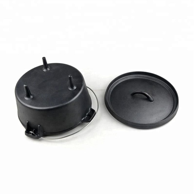 Hot Sale 3-Leg Pre-Seasoned Cast Iron Camping Dutch Oven