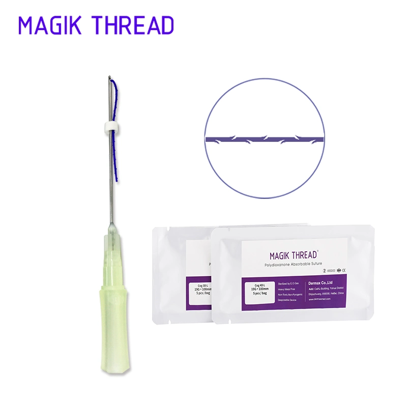 Magik Thread Screw Cog 3D Pdo Pcl Face Lifting Thread Sharp Needle Wires Pdo for Estheticians