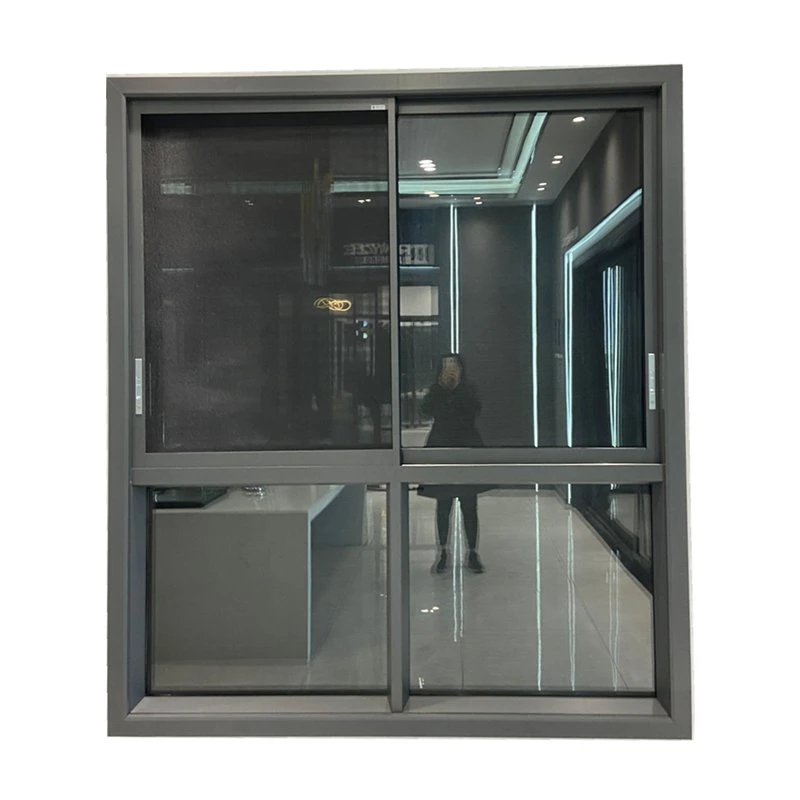 Horizontal UPVC/PVC Small Sliding Window Residential Iron Double Glazed Aluminium Sliding Windows