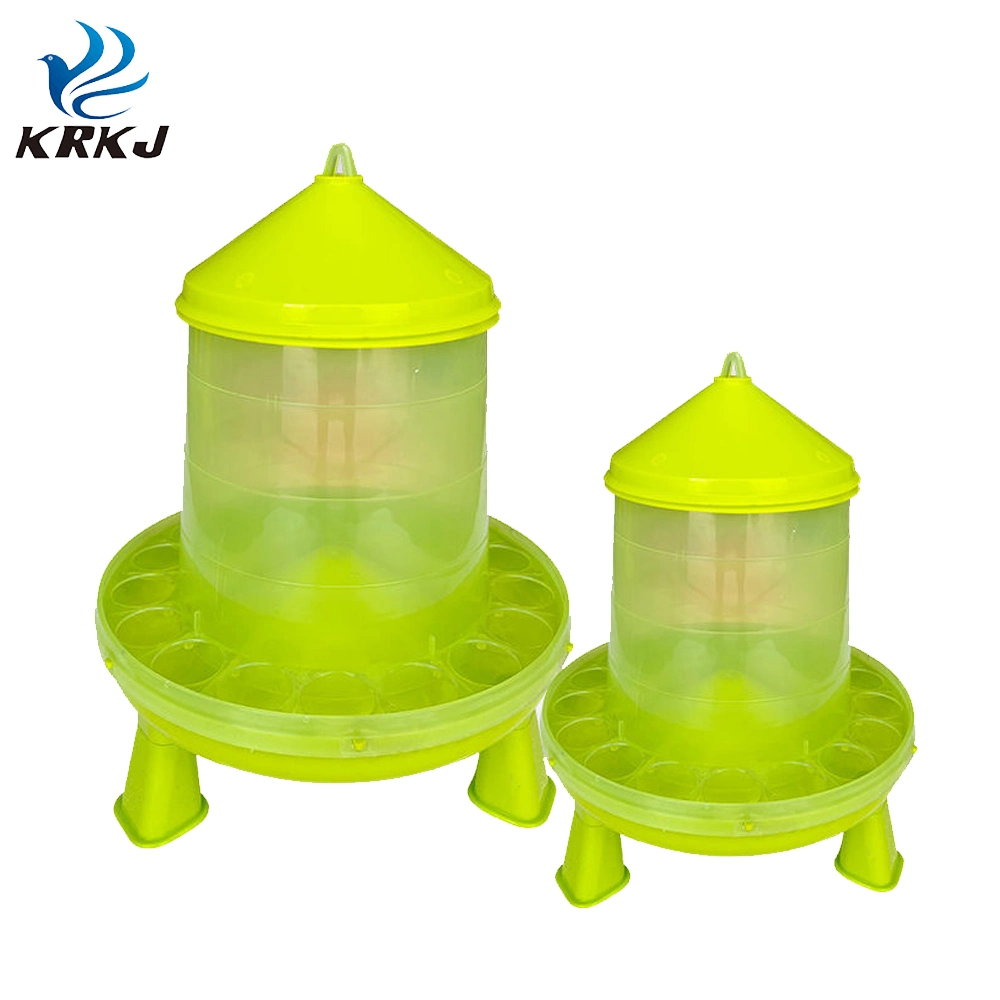 Chicken Broiler Automatic Plastic Feed Bucket Poultry Feeder with Legs