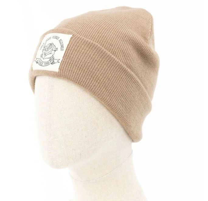 Western Style New Fashion Woven Label Decoration Stretch Cozy Knitting Hat