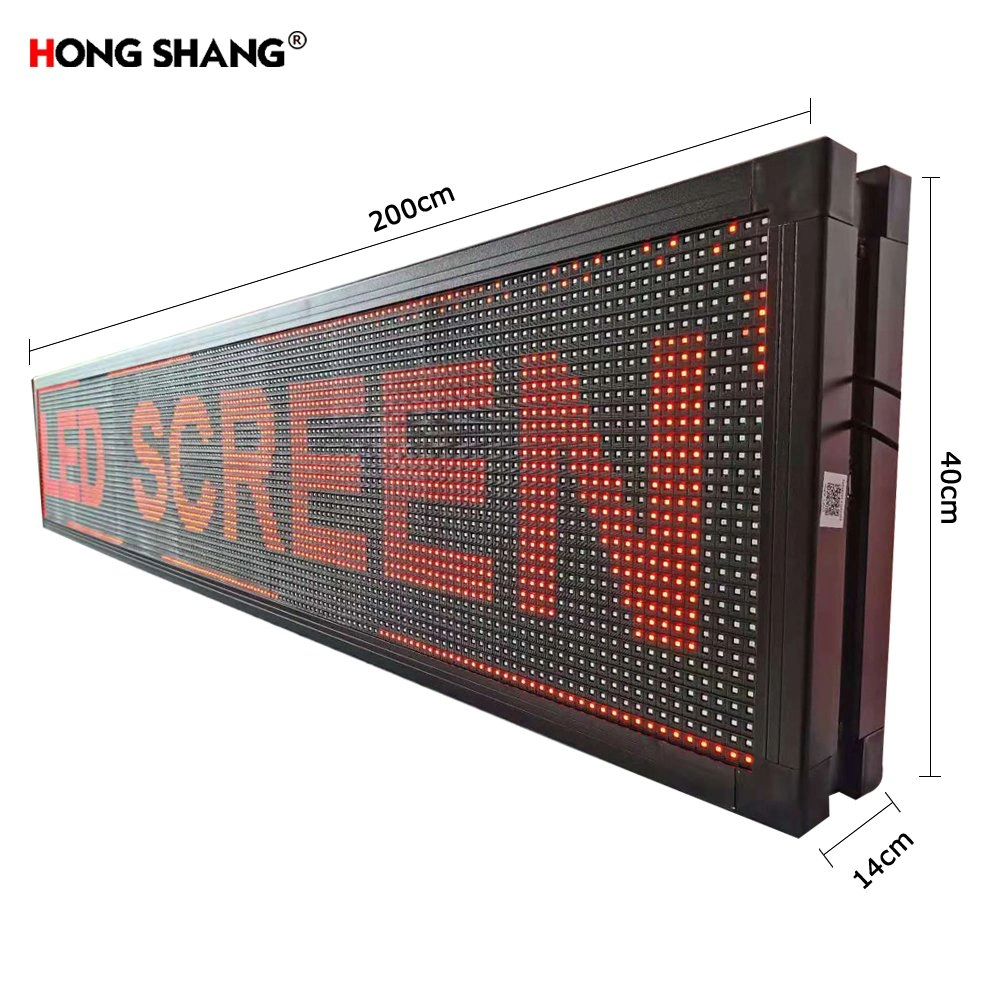 Hanging Window Half Outdoor Red Double Sided Advertising Screen