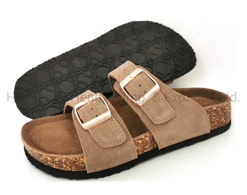 Freizeitschuhe Bequeme Cork Strand Flache Hausschuhe Sandalen