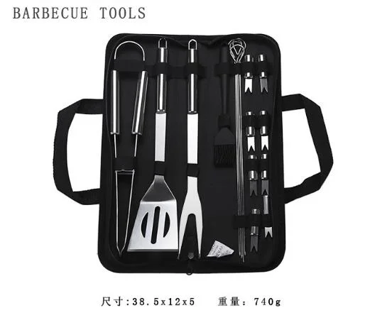 BBQ Grill Accessories 16-Pieces Barbecue Tool Set with Insulated Water Proof Cooler Bag Picnic Bag