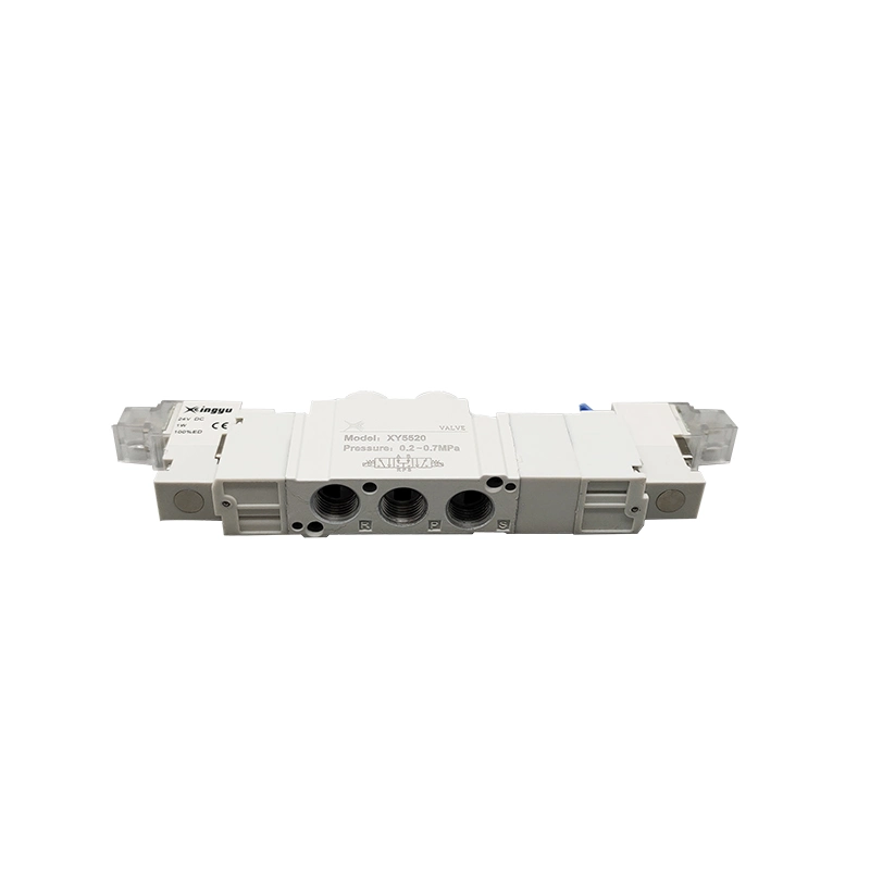 Sy5520-02 5/3 Way NPT1/8''double Electric Control Medium-Pressure Pipe-Connected Low-Power Pneumatic Solenoid Valve