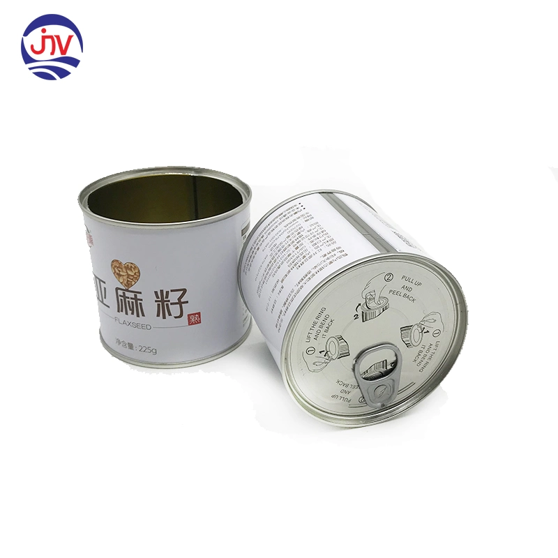 Empty 225g Seed Round Packaging Metal Cans