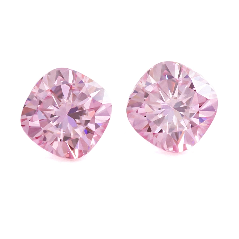 1CT 2CT 3Ct de diamantes de color rosa en la corte de lujo joyas sueltas Vvs Moissanite chapado en piedra rosa Precio de venta de fábrica de diamantes rosa