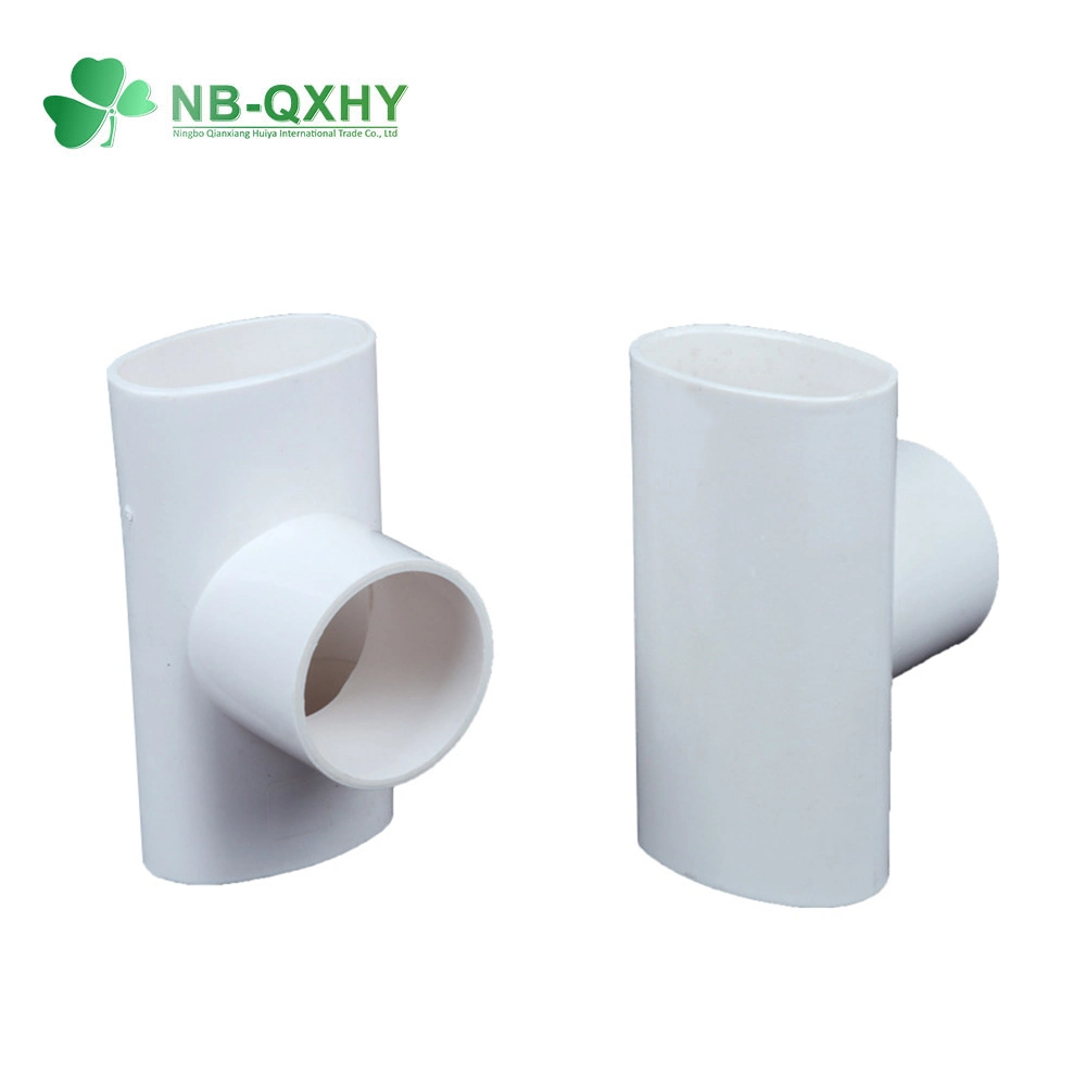 PVC 45 Deg Oval Drain Fittings Tee UPVC Reducer Elbow