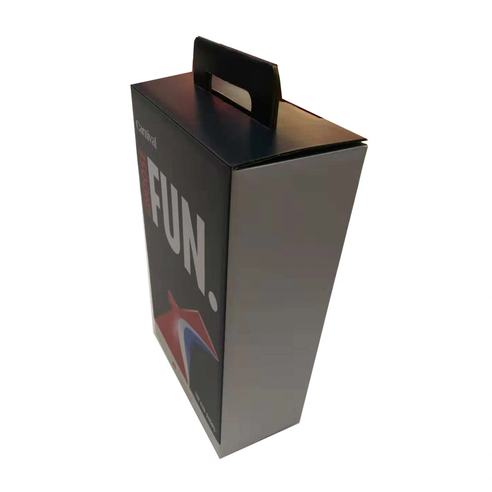 Free Sample Custom Printing Box with Window Handle Wine Packaging Wine Box