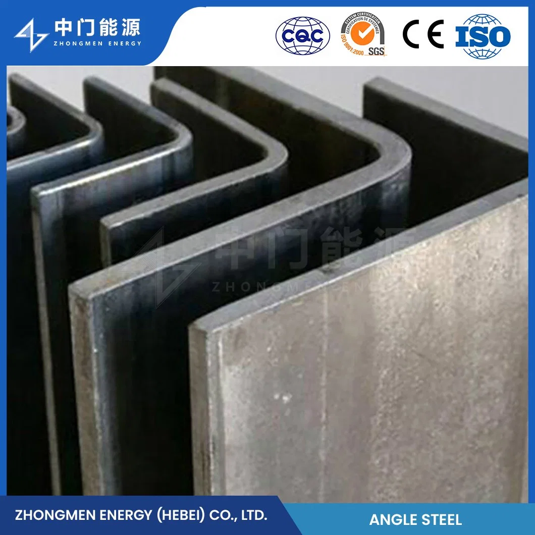 Zhongmen Energía de acero de ángulo de carbono fábrica de acero galvanizado ranurado Acero angular de acero galvanizado o imprimido en acero de acero de ángulo de Q550e SPHC