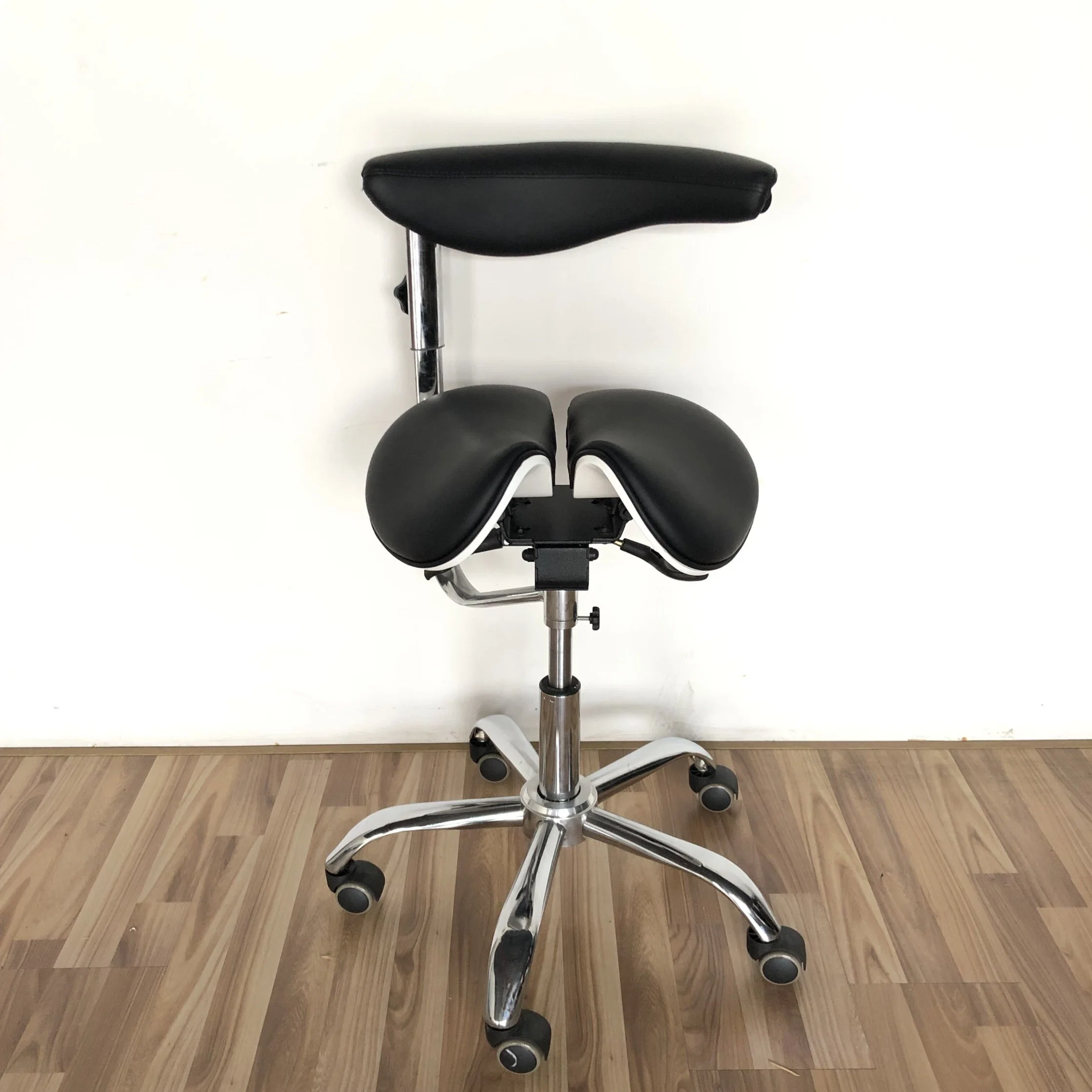 Swivel Adjustable Hospital Metal Dental Lab Chair with Armrest