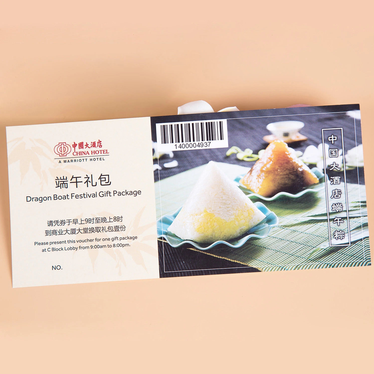 Restaurant and Hotel Coupon Soft Paper Card for Promotion