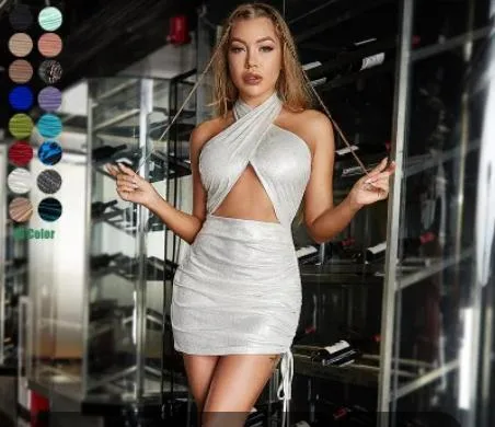 Parte Sexy noite noite vestidos corpo estanque menina abraçava vestuário de moda