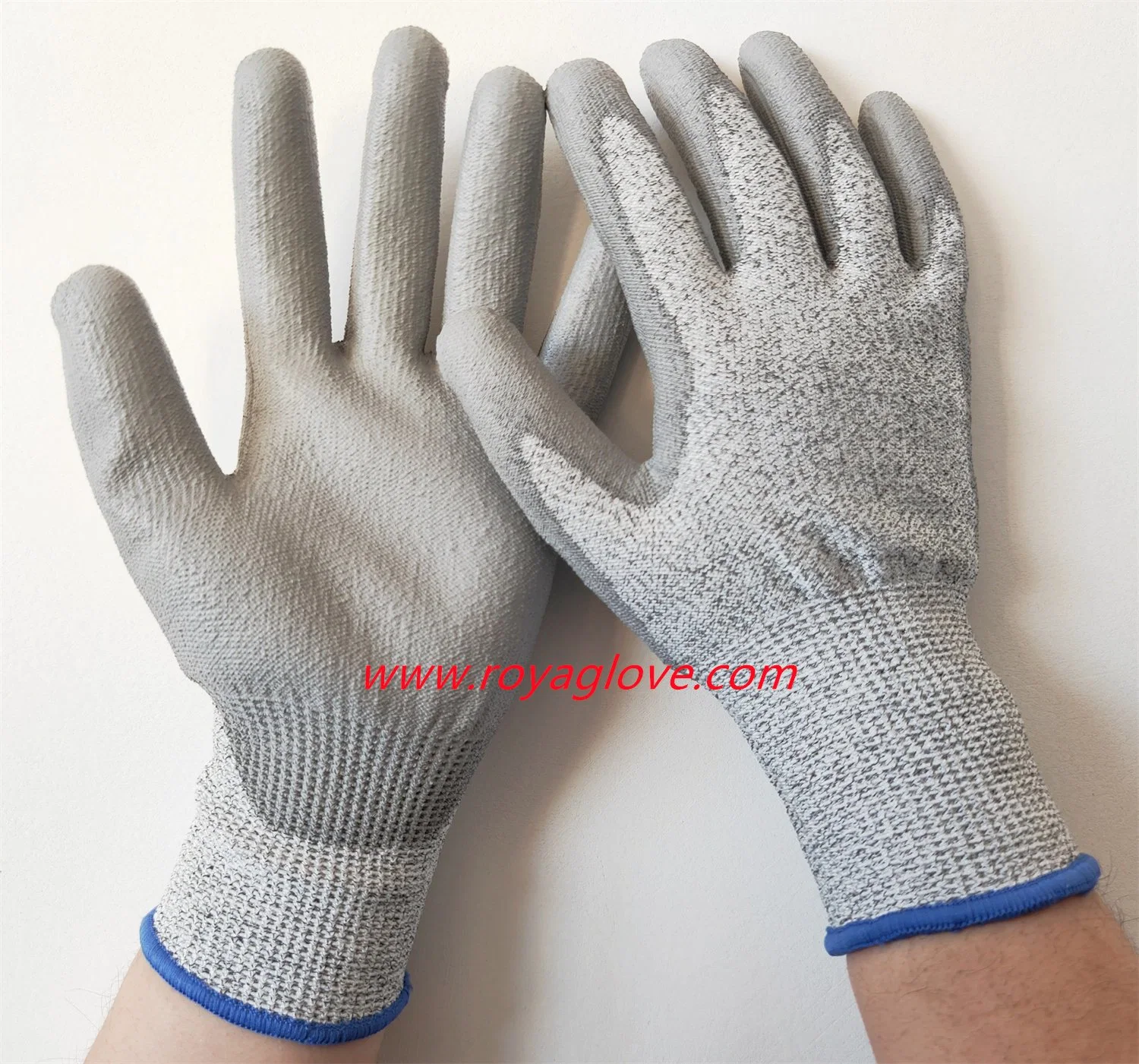 Hppe Gloves Cut Resistantce Safety Working Gloves PU Coated Work Gloves/Anti Cut Gloves/Cutting Iron Gloves