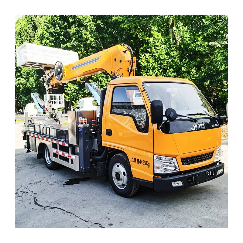 Straight-Arm Boom Lift for Street Lighting Maintenance and Tree Trimming Truck Mounted Aerial Working