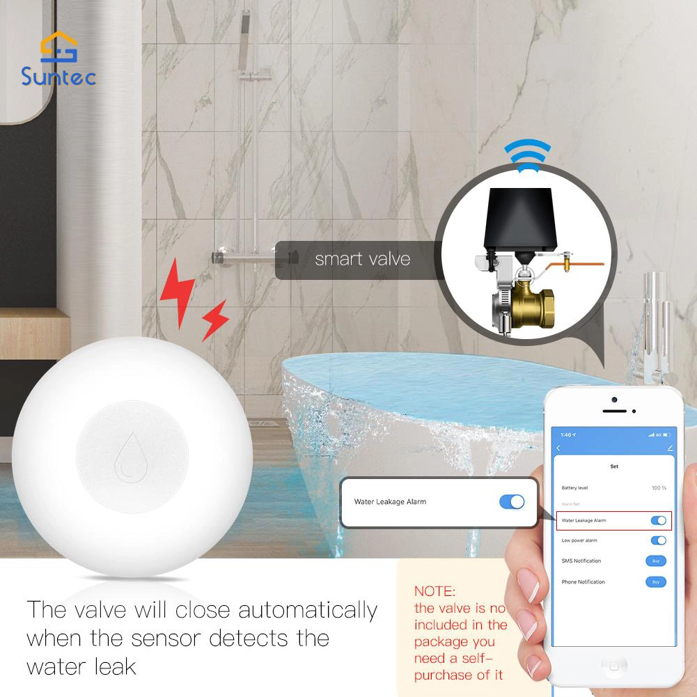 Zigbee Wasserdetektor Lecksensor Alarm Leckdetektor