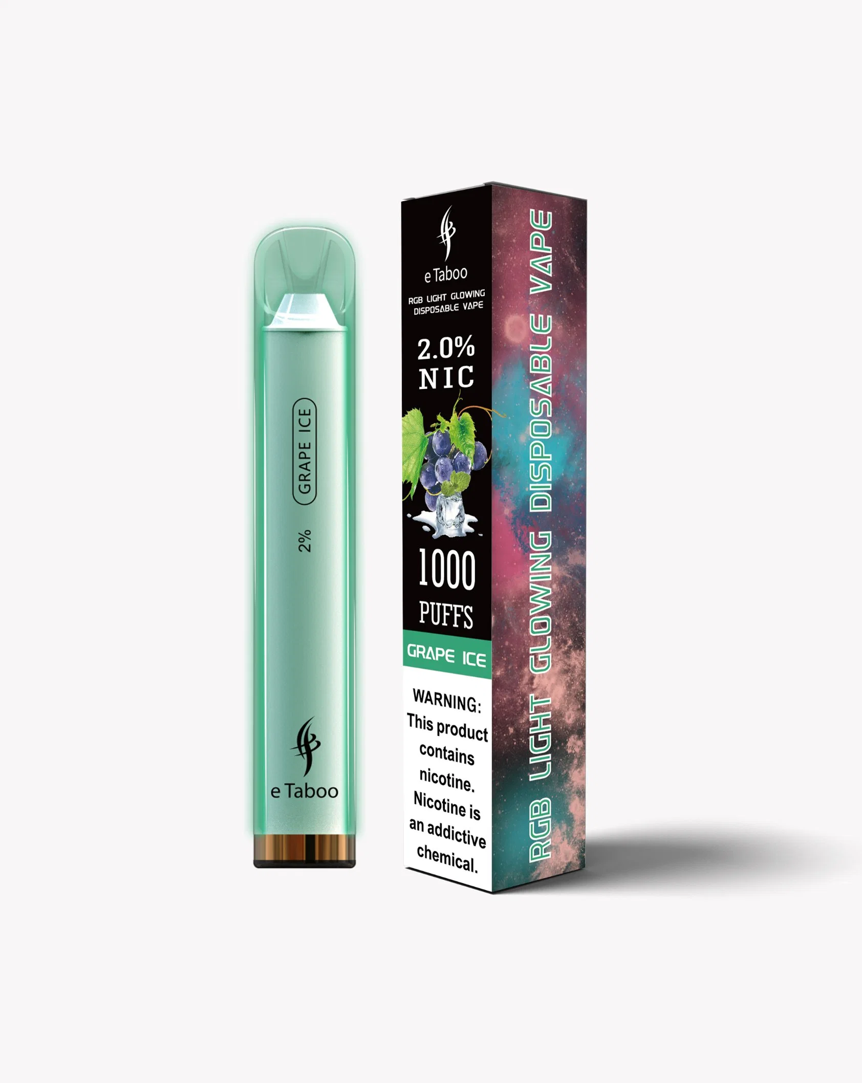 Mayorista de Brillante LED 1000 inhalaciones E Vape Etaboo desechable cigarrillo RGB en stock