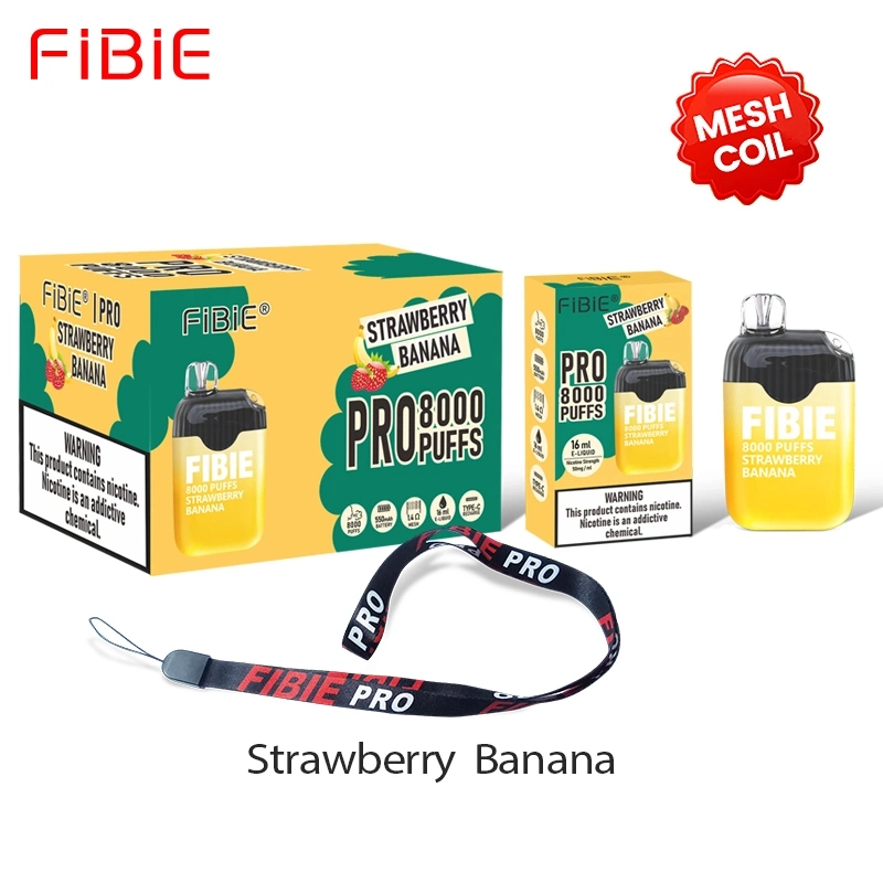 Fibie 8000 Puffs Disposable/Chargeable Pod dispositivo 16ml/550mAh VAPE desechable Cigarrillo