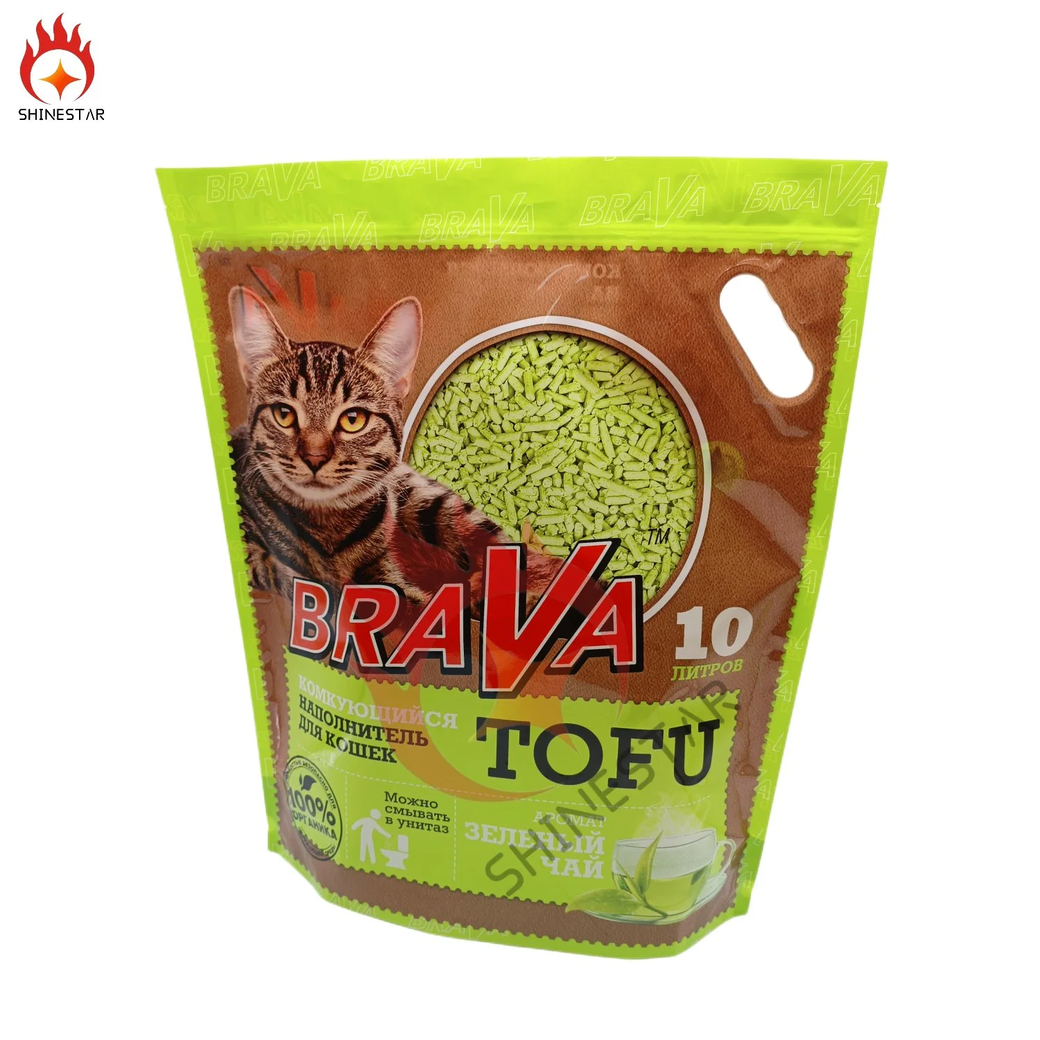Pet Cat/Dog Litter Food Plastic Packaging Bag with Handle