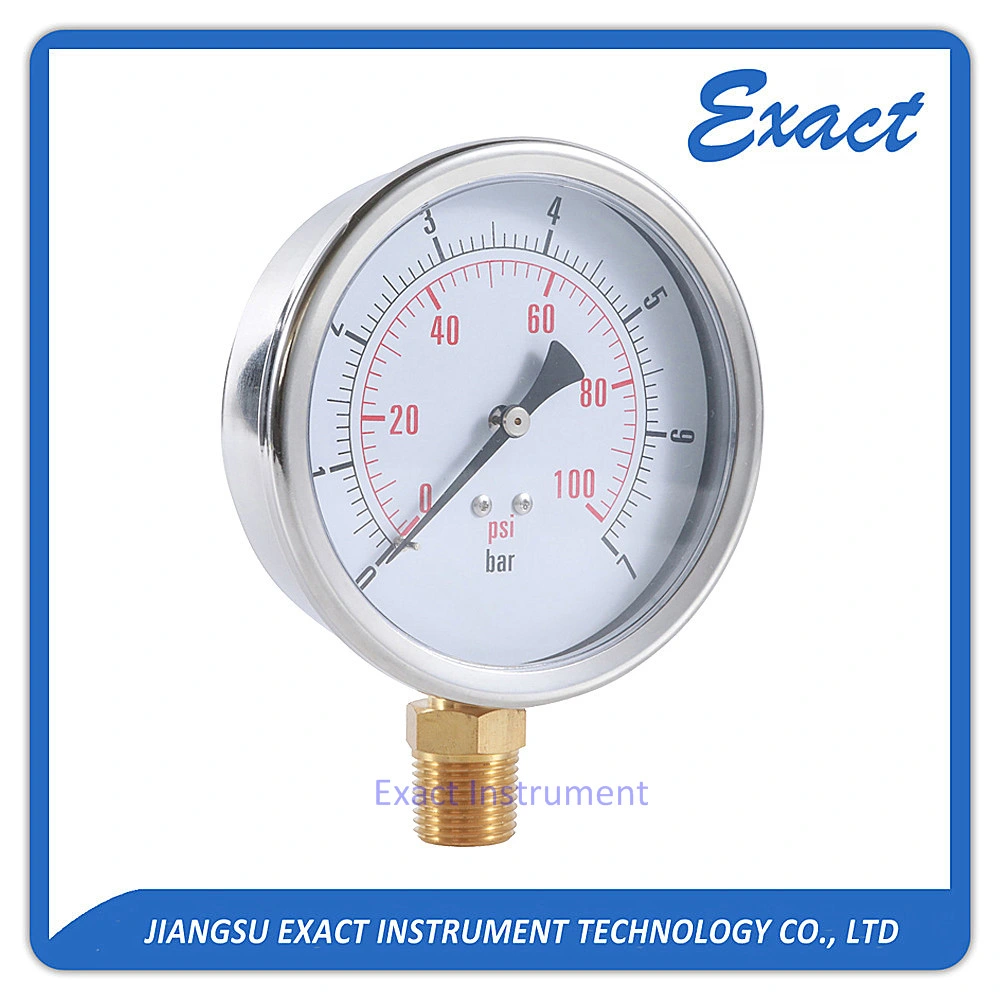 Normal Use Pressure Gauge-Hydraulic Oill Manometer-Liquid Filled Pressure Gauge