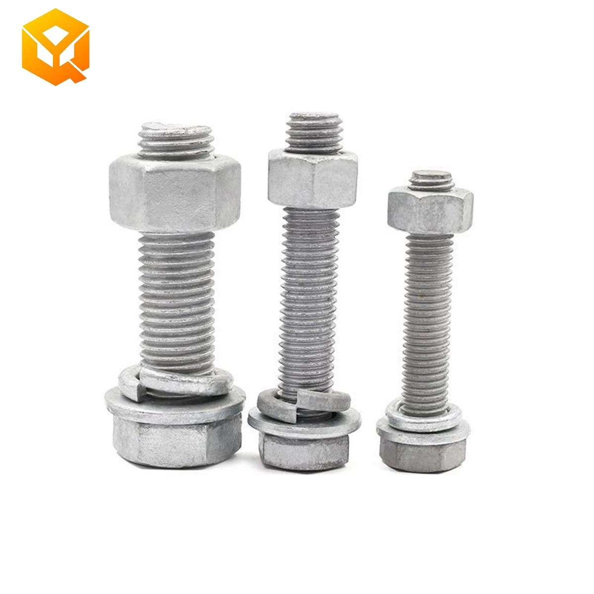 Hardware Fastener Bolt Grade8.8 Hot DIP Galvanized Heavy Duty Bolt M8 M10 M12 M16 M20 M26 M38 Hex Bolt and Nut