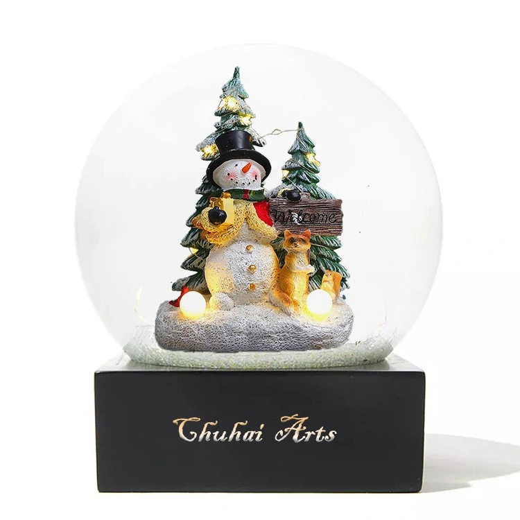 Glitter Glass Snow Globe Water Ball with Custom Base for Gifts