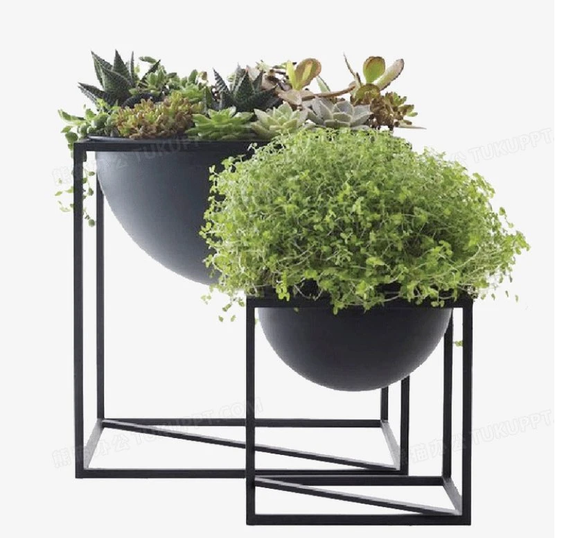 Customized Bending Iron Flower Pot Stand07