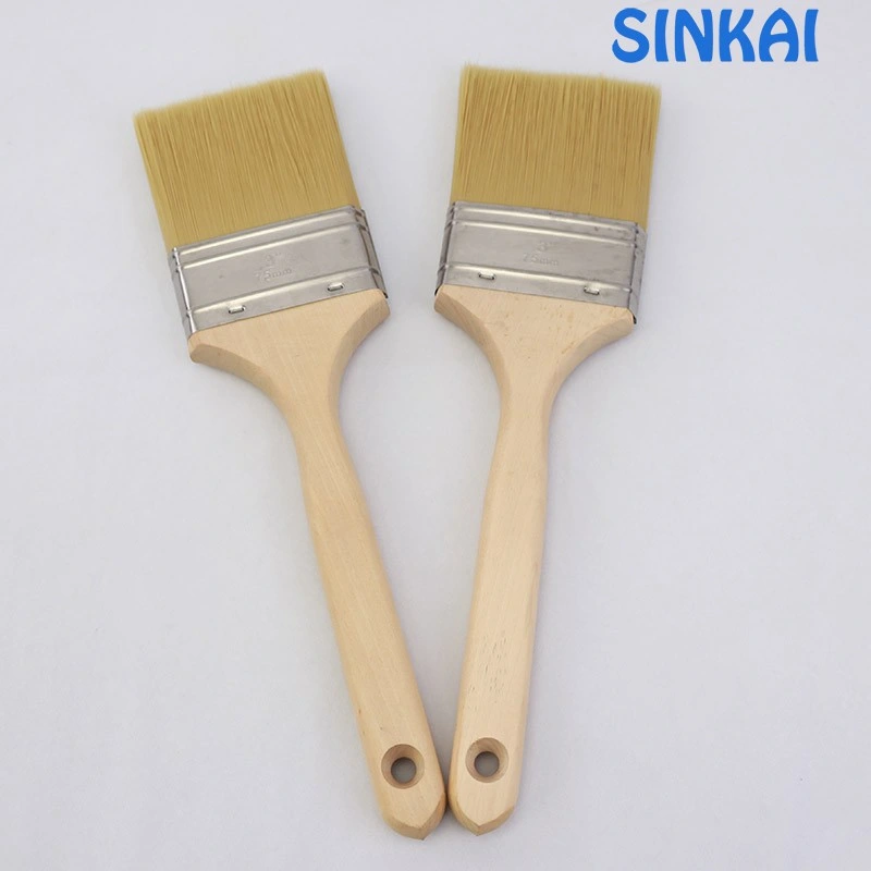 Customized Wooden Handle Paint Brush with Customized Logo and Packaging