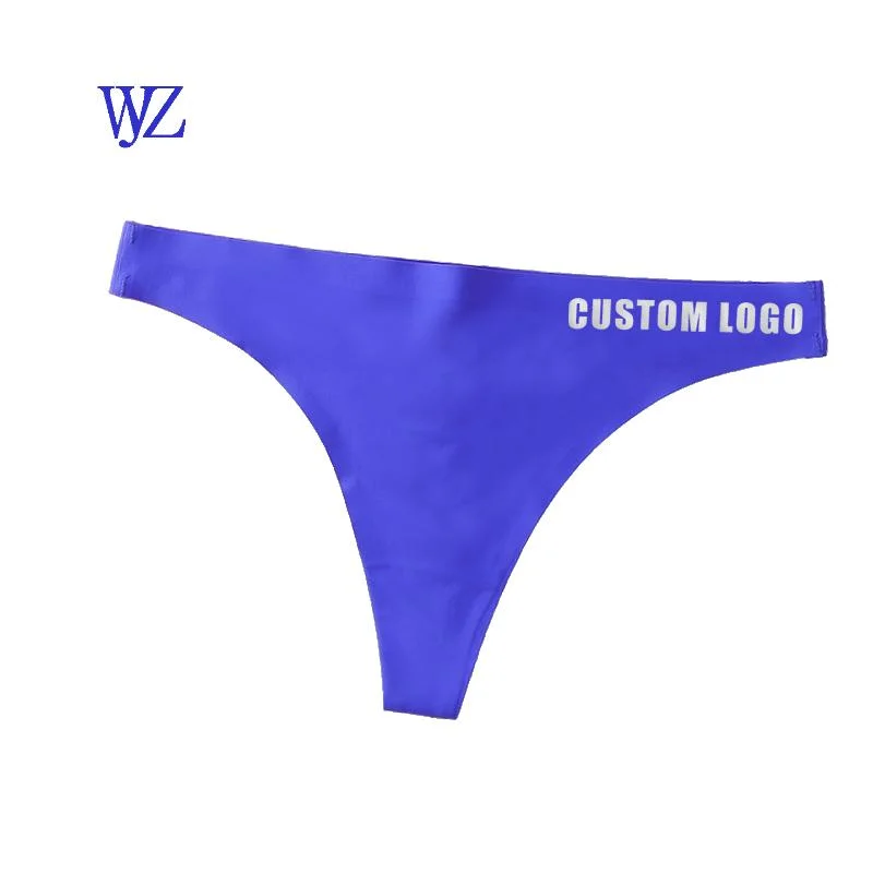 Kundenspezifisch &amp; Druck Logo Damen Nahtlose Panty Tanga