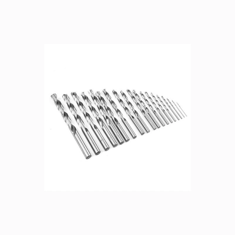 19PCS HSS Straight Shank Twist Drill Bit Set